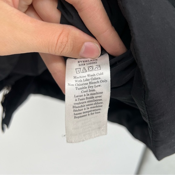 Everlane The ReNew Short Black Winter Outdoor Hooded Quilted Puffer Coat Medium - Picture 7 of 9
